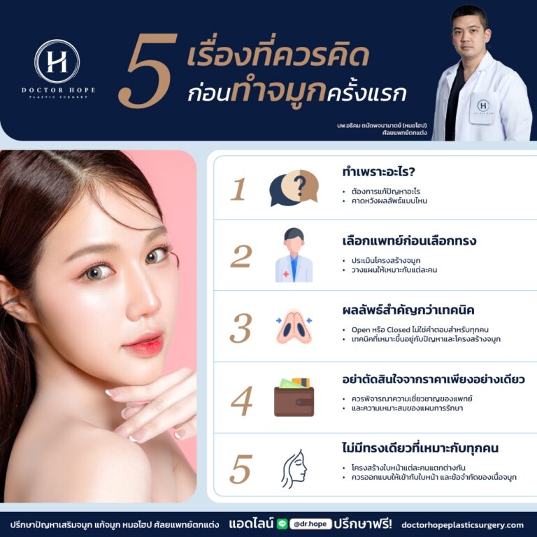 5 เรื่องที่ควรคิด ก่อนทำจมูกครั้งแรก